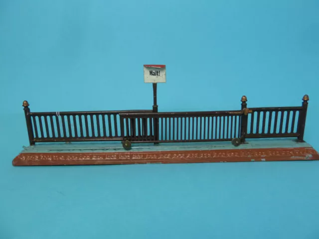 Märklin uralt Schranke Fußgänger Schiebetor Überweg Spur 0+1 ca 1915 original