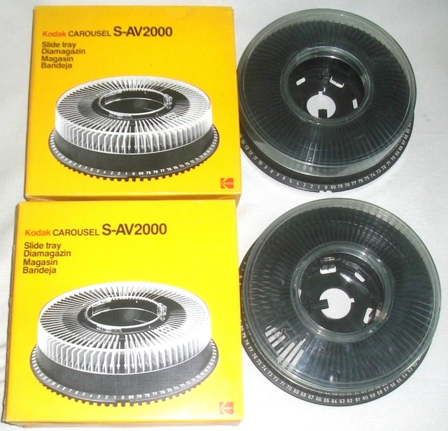 2 Stk. Kodak Dia Carousel S-AV2000 Diamagazin Slide Tray CAT 7017189 ZUSTAND GUT