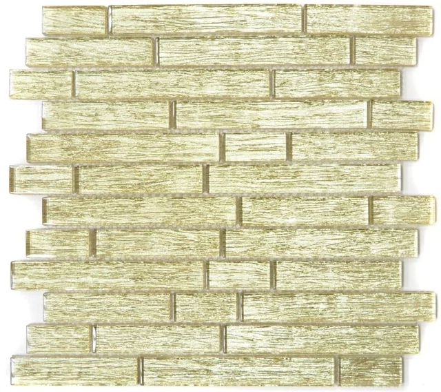 Mosaïque de cristal argenté translucide - 10 feuilles de mosaïque
