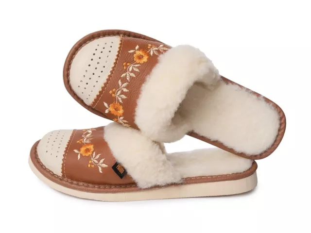 Pantofole invernali da donna foderate in pelle scarpe slip on in lana taglia 3-8 calde regalo di Natale.