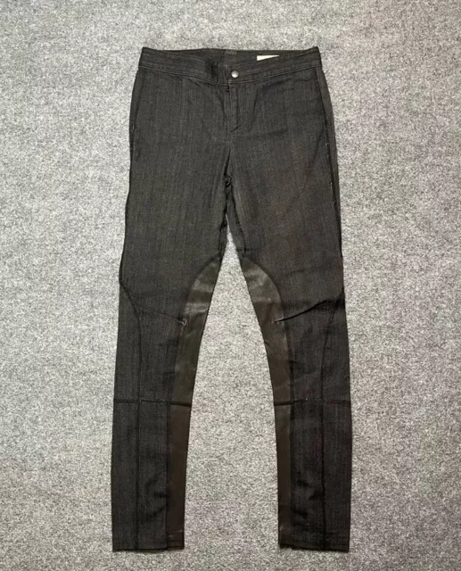 Rag & Bone Womens Skinny Jeans Black Leather Stretch Pockets Zipper Denim USA 25