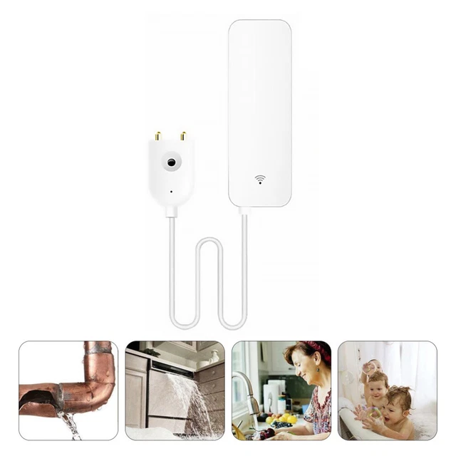 Detector de fugas Abs sensor de agua detectores inalámbricos de nivel de agua White