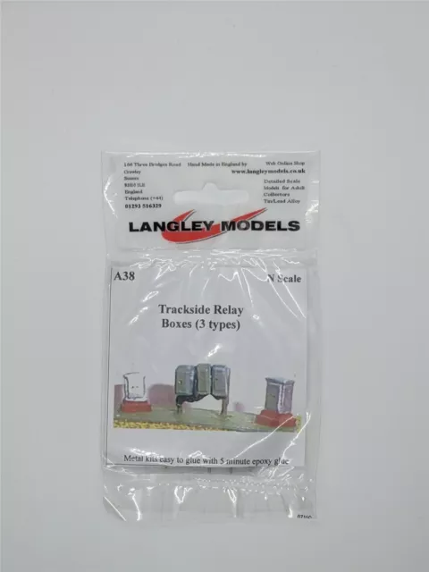 trackside Relay boxes 3 types N Scale Langley A38 3