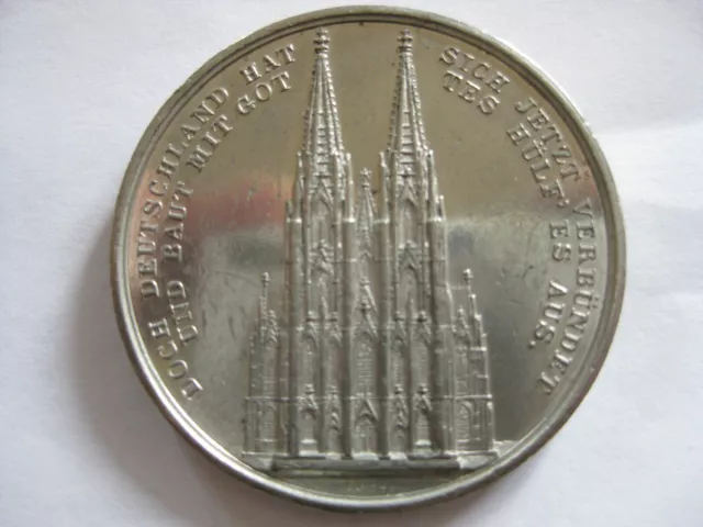 Köln 1842 Domweiterbau , Medaille  sehr selten