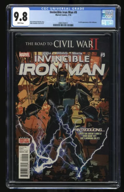 Invincible Iron Man (2015) #9 CGC NM/M 9.8 1st Appearance RiRi Williams!