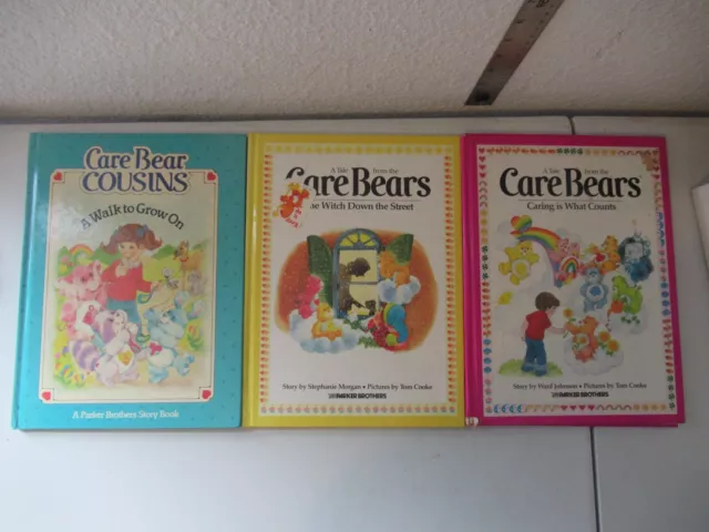 Care Bears vintage lot of 3 Parker Brothers hardcover books