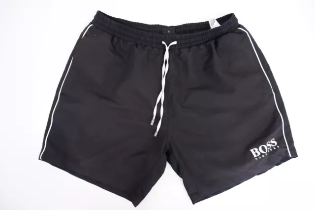 Hugo Boss Mens Swim Shorts Swimming Bottoms Size S Small Black Logo Starfish