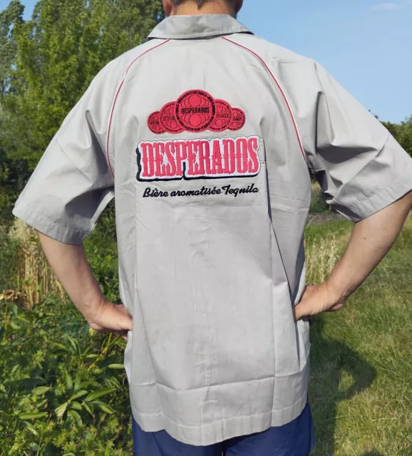 Chemise Bière à la tequila DESPERADOS avec logo sérigraphiée Taille XL