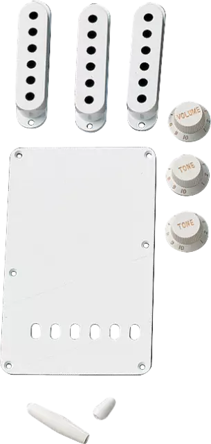 Genuine Fender Strat Accessory Kit in White, MPN 0991362000