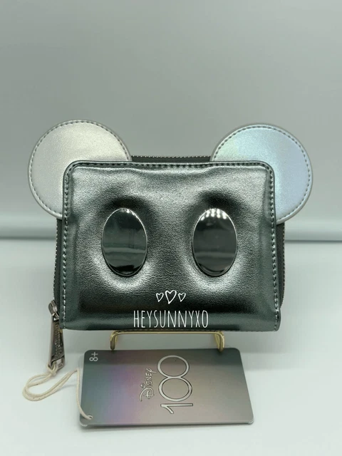 Loungefly Disney100 Mickey Mouse Platinum Mini Zipper Wallet