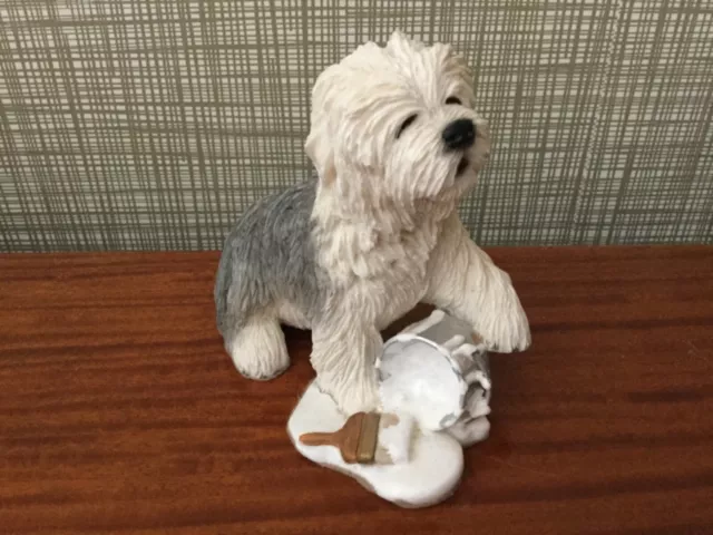 Old English sheepdog super Figure with paint tin