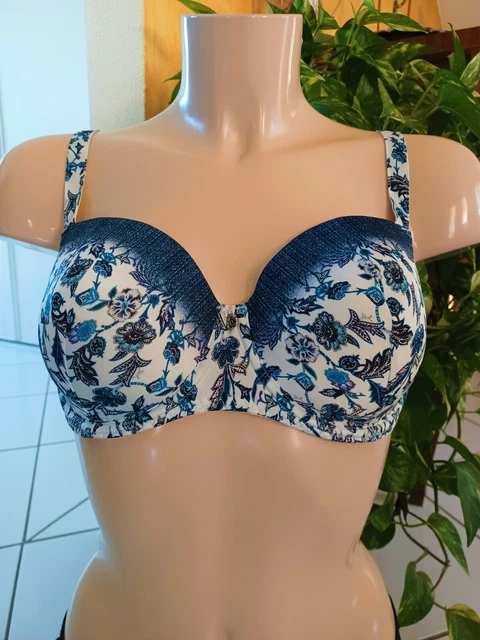 Soutien-Gorge Lise Charmel Miss Toi - Taille 90F (Bonnet F) - Gris Blanc - Neuf