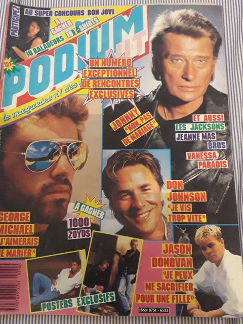 Podium 1989 VANESSA PARADIS JOHNNY HALLYDAY JEANNE MAS