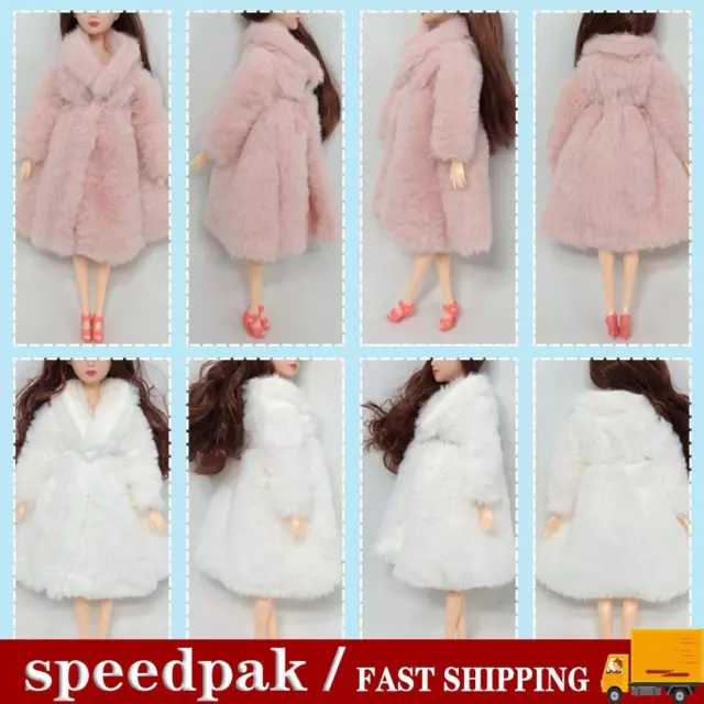 Dolls Princess Fur Coat Dress Accessories Clothes K4F4