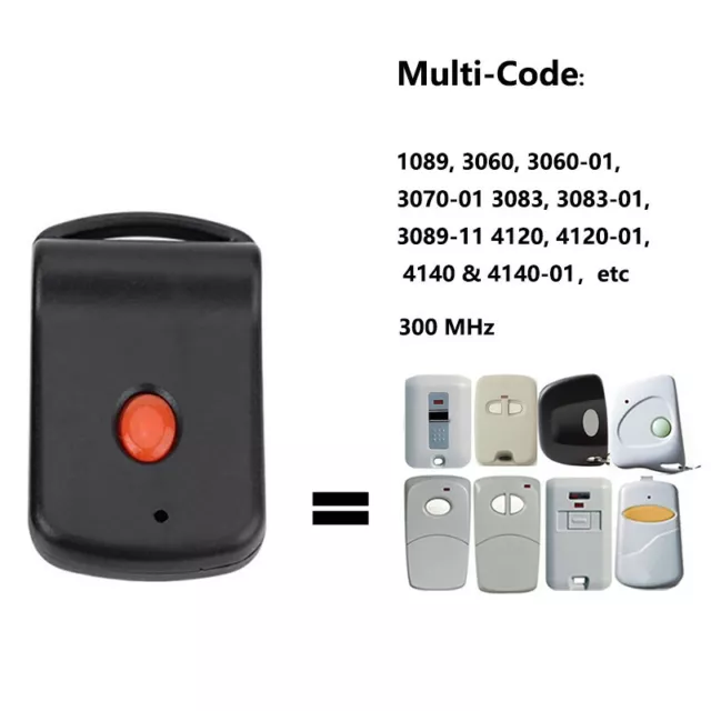 Multi-Code 3089 MultiCode 308911 Linear MCS308911 Garage Gate Remote 300m