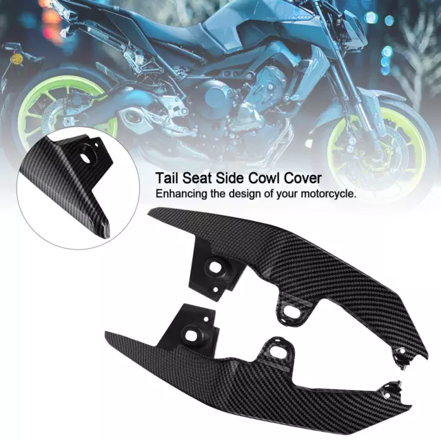 Carbon Tail Seat Side Cowl Cover Fairing For Yamaha MT-09 FZ09 2017-2021 U7