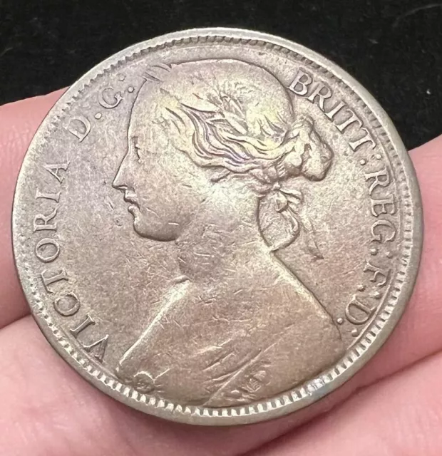 1861 Britain Penny VG-Fine Queen Victoria Coin F1329