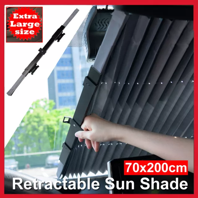 Retractable Windscreen Car Sun Shade Visor Cover Block Front Rear Window Curtain