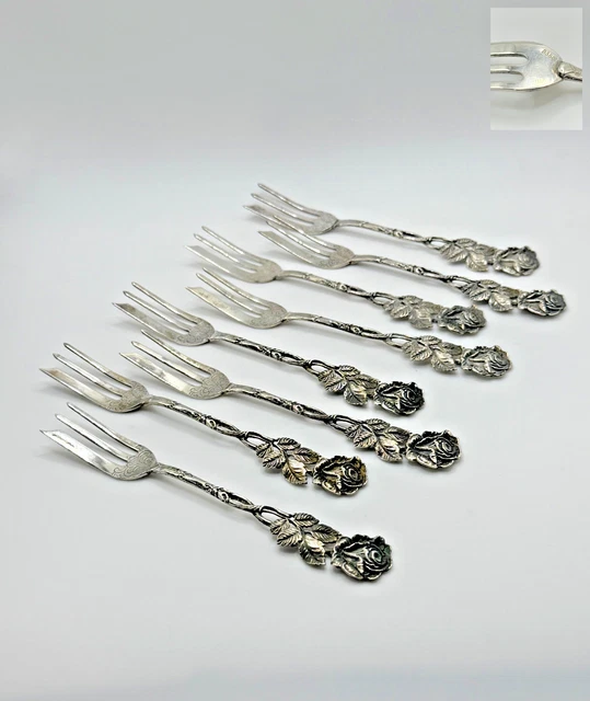 【Cristoph Widmann】 薔薇のデザートスプーン 6本【純銀】 Cristoph Widmann】 薔薇のデザートスプーン 6本【純銀】