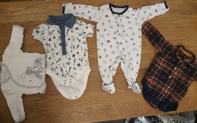 Bundle Of Unisex 0-3 Months Baby Clothes Job Lot