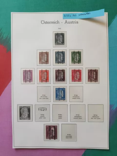 Francobolli Austria 1945 Soprastampati OTTIMO CTG