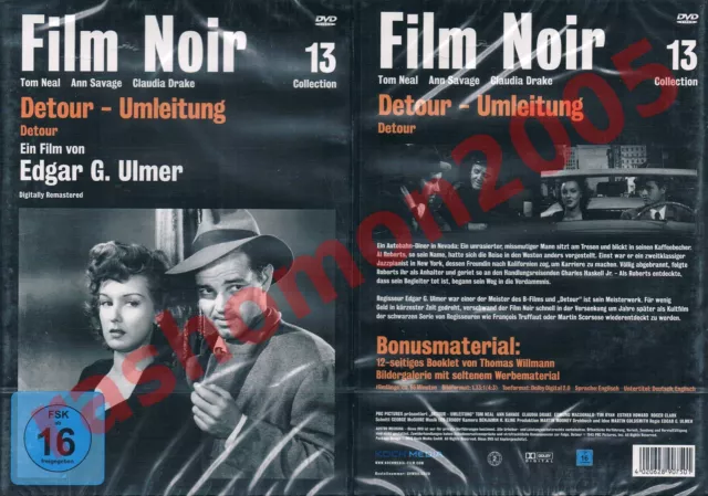 DVD DETOUR UMLEITUNG (1945) Tom Neal Ann Savage Edgar G. Ulmer Film-Noir OmU NEU