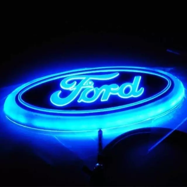 7 inch Blue LED Emblem Light Badge For Ford Truck F150 99-16 Light Oval Badge