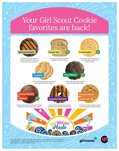 PEANUT BUTTER PATTIES GIRL SCOUT COOKIES1 WHOLE CASE!! 12 boxes FRESH