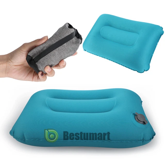 Inflatable Air Travel Pillow Airplane Office Nap Rest Neck Head Chin Cushion