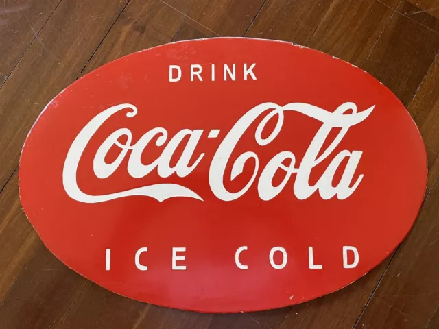 Targa in ferro coca cola anni 60 