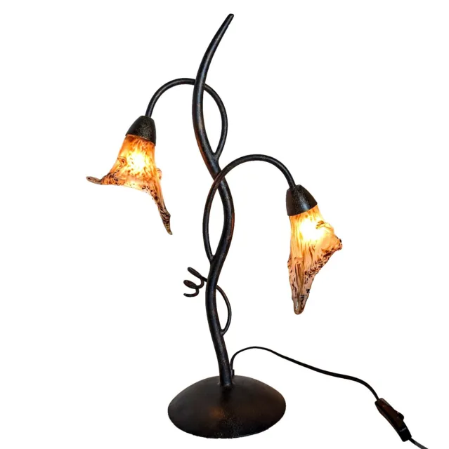 Creative Creation Alexander Collect Rustic Art Table Lamp Glass Blown Shades 24"