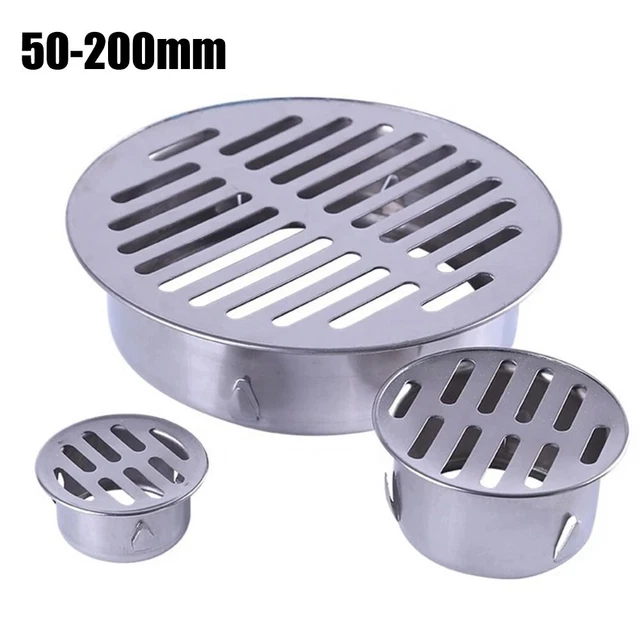 Griglia rifiuti pavimento doccia acciaio inox scarico Ø50 mm-Ø200 mm