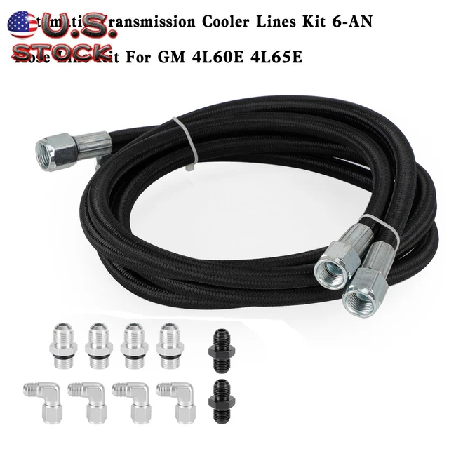 AUTOMATIC TRANSMISSION COOLER Lines Kit 6AN Hose Line Kit For GM 4L60E