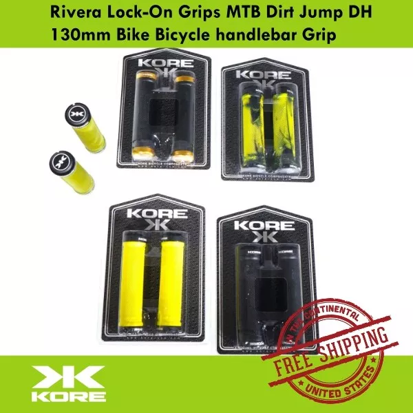 Kore Rivera Lock-On Grips MTB Dirt Jump DH 130mm Bike Bicycle handlebar Grip