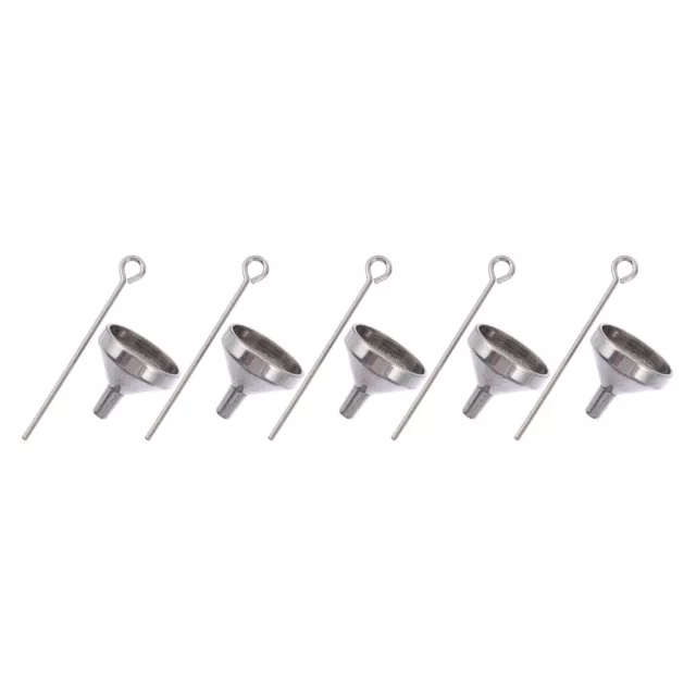 10 Pcs Entonnoir À Huile Mini-entonnoir Acier Inoxydable Flasque Petit