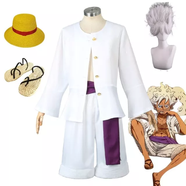 COSTUME COSPLAY ONE PIECE D.LUFFY GEAR 5 Rufy COMPLETO ANIME PER
