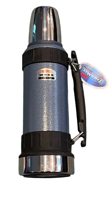 Thermos Work Series (NEW WITH TAG) Insulated Gun Metal Blue 40 OZ Thermax