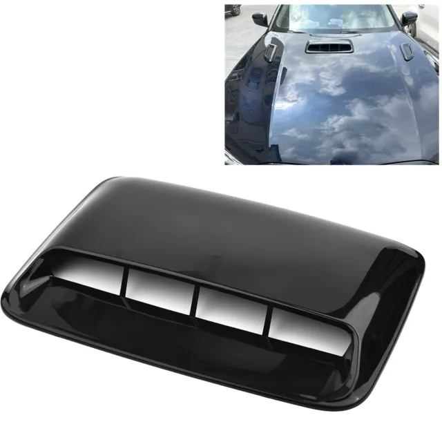 Nero, Universale Auto Sfiato Decorativo Air Flow Consumo Cofano Hood-Scoop-Cover