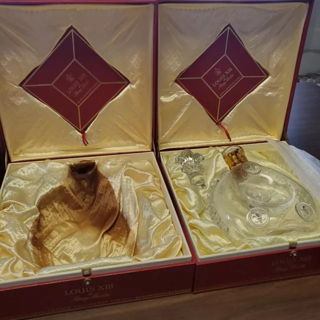 Louis XIII Remy Martin Cognac Baccarat Cristal Empty Bottle With TWO Boxes!