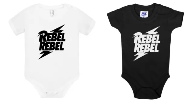 Body bimbo bambino bambina Rebel Rebel bowie rock regalo neonato bebè cotone
