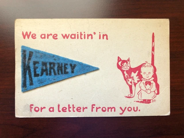 US Comic Postcard- We Are Waitin' in Kearney For a Letter From You, Posted 1920