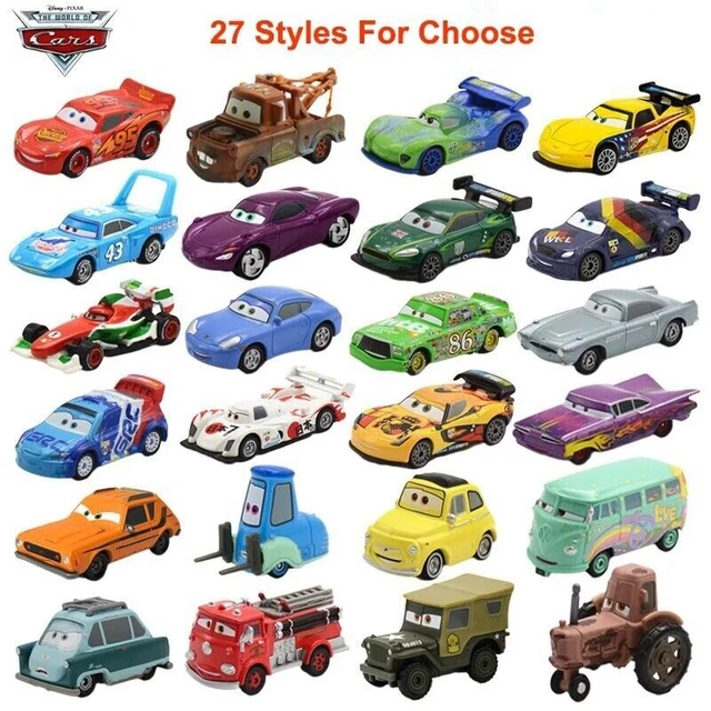 Disney Pixar Cars McQueen Sally Hudson Mater King Lizzie 1:55 Diecast Toys Gift