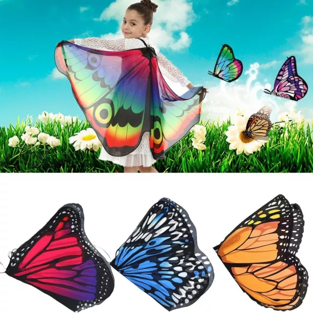 Cosplay Butterfly Scarf Costumes Accessory Kids Cloak Butterfly Wings Shawl