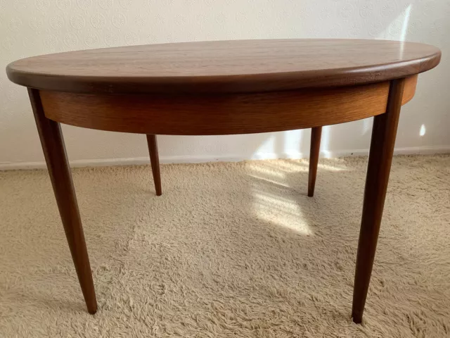 Vintage Mid Century G Plan Fresco Round Teak Dining Table, Extends to Seat 6