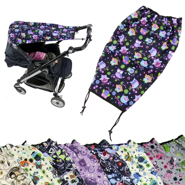 Bambiniwelt Voile D'Ombrage Toit Ouvrant pour Poussette Buggy UV50 Chouette