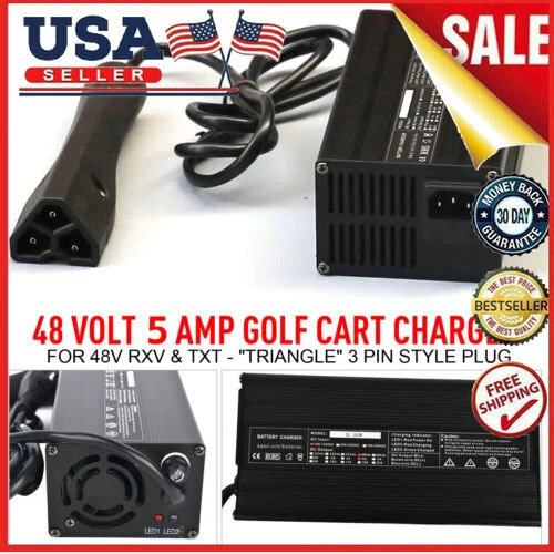 GOLF CART BATTERY Charger 48V Dual Charge For EzGo RXV Golf Cart Volt
