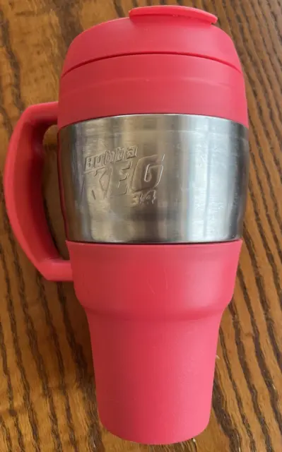 Bubba Keg 34 Oz Pink Travel Mug Insulated Screw On Lid with Handle Used