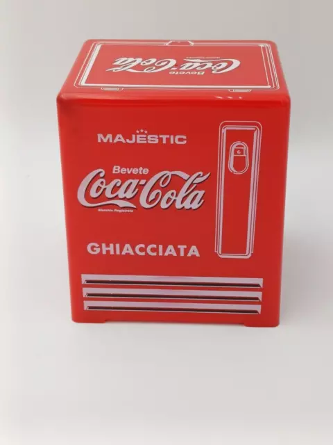 porta tovaglioli coca cola anni 80/90 a forma di ghiacciaia , majestic