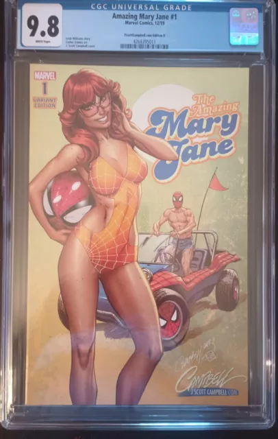 Amazing Mary Jane  # 1 CGC 9.8 NM + / Mint Variant D 1970’s J Scott Campbell !!