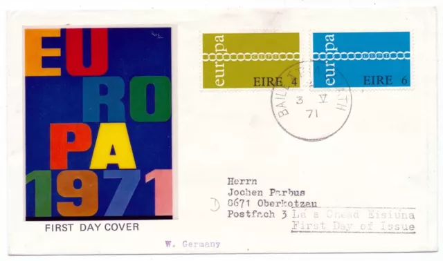 Irlanda 1971 FDC Europa CEPT Michel No. 265-66